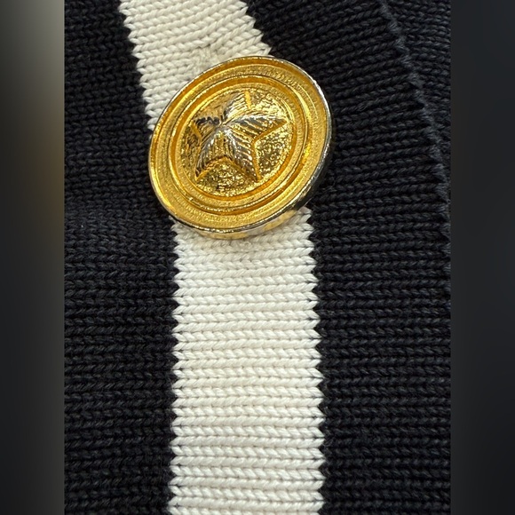 Escada by Margaretha Ley Cardigan Sweater Women’s Sz38 Goldfish Star Embroidered - Picture 3 of 14